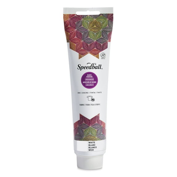 Speedball Fabric and Paper Block Printing Ink - White, 5 oz
