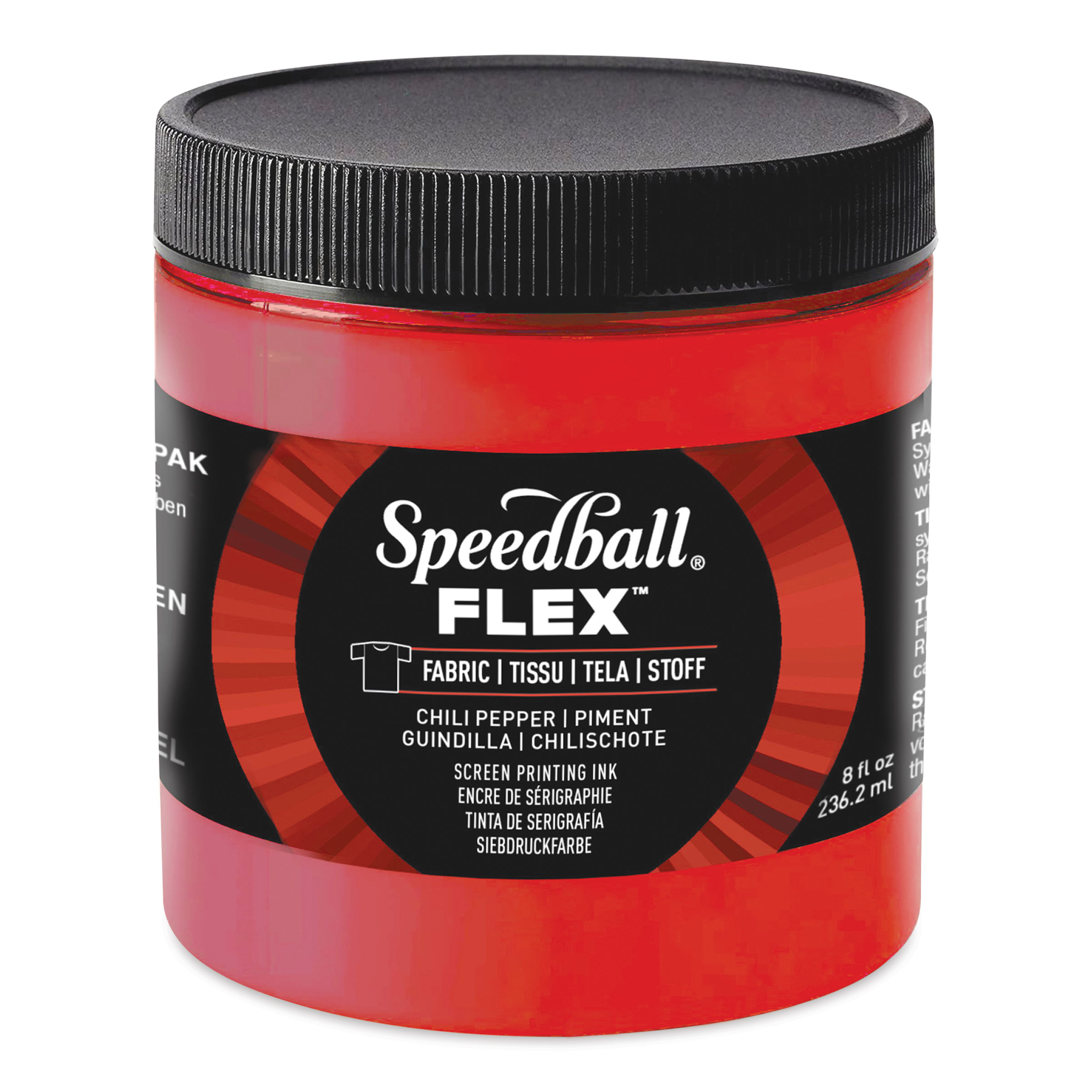 Speedball Flex Screen Printing Fabric Ink Chili Pepper, 8 oz