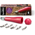 thumbnail image 1 of Speedball Linoleum Cutter with 5 Assorted Lino Cutters and Plastic Storage Handle, 1 of 5