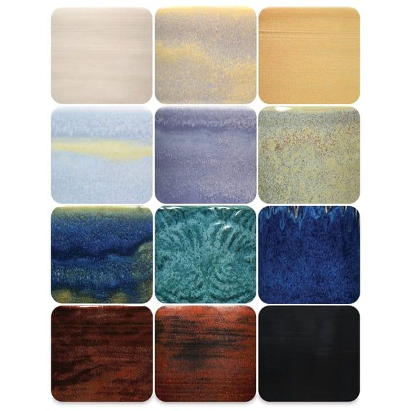 Speedball Mid-Fire Glaze Sampler Pack Pint Jar 12-Color Set