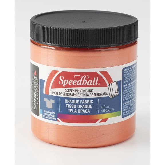 Speedball Opaque Fabric Screen Printing Ink, 8 oz. Jar, Sherbet