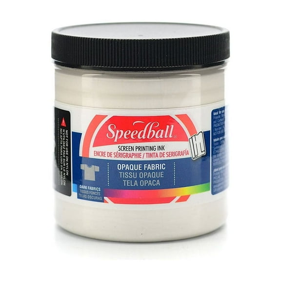 Speedball Opaque Fabric Screen Printing Ink, 8 oz., Pearly White