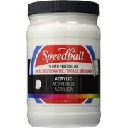 Speedball Permanent Non-Toxic Non-Flammable Oil Based Acrylic Screen Printing Ink, 1 qt Jar, White