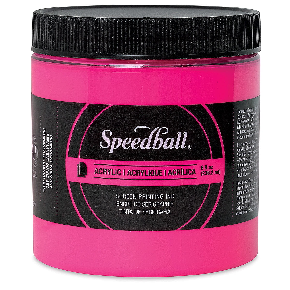 Speedball Acrylic Screen Printing Ink Fluorescent Hot Pink 8 oz.