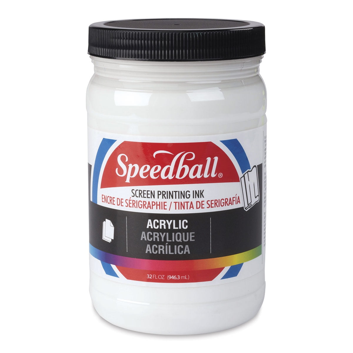 Speedball Permanent Acrylic Screen Printing Ink White, Quart