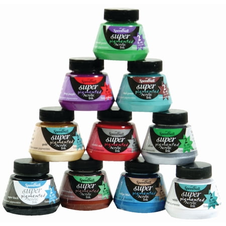 Speedball Pigmented Acrylic Ink, 12ml, Super Black