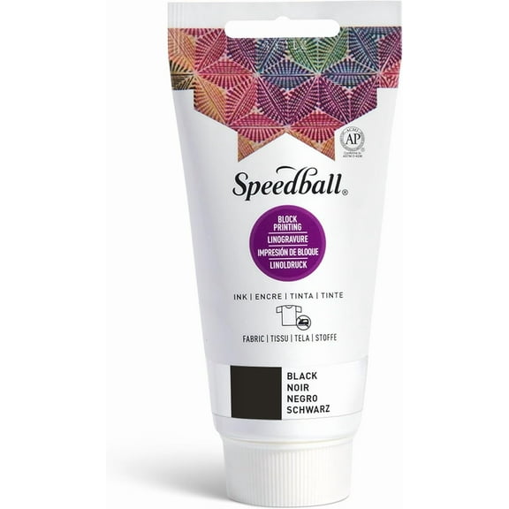 Speedball Printing Inks for Fabrics, 2.5 oz., Black