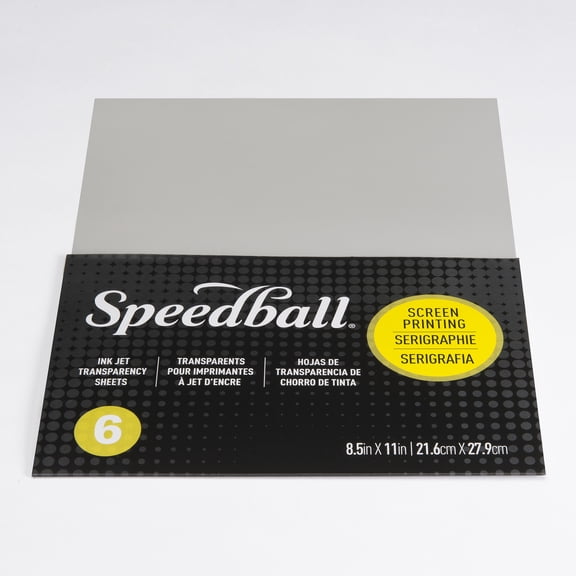 Speedball Screen Printing Ink Jet Transparency Sheets, 8.5" x 11", Pack of 6