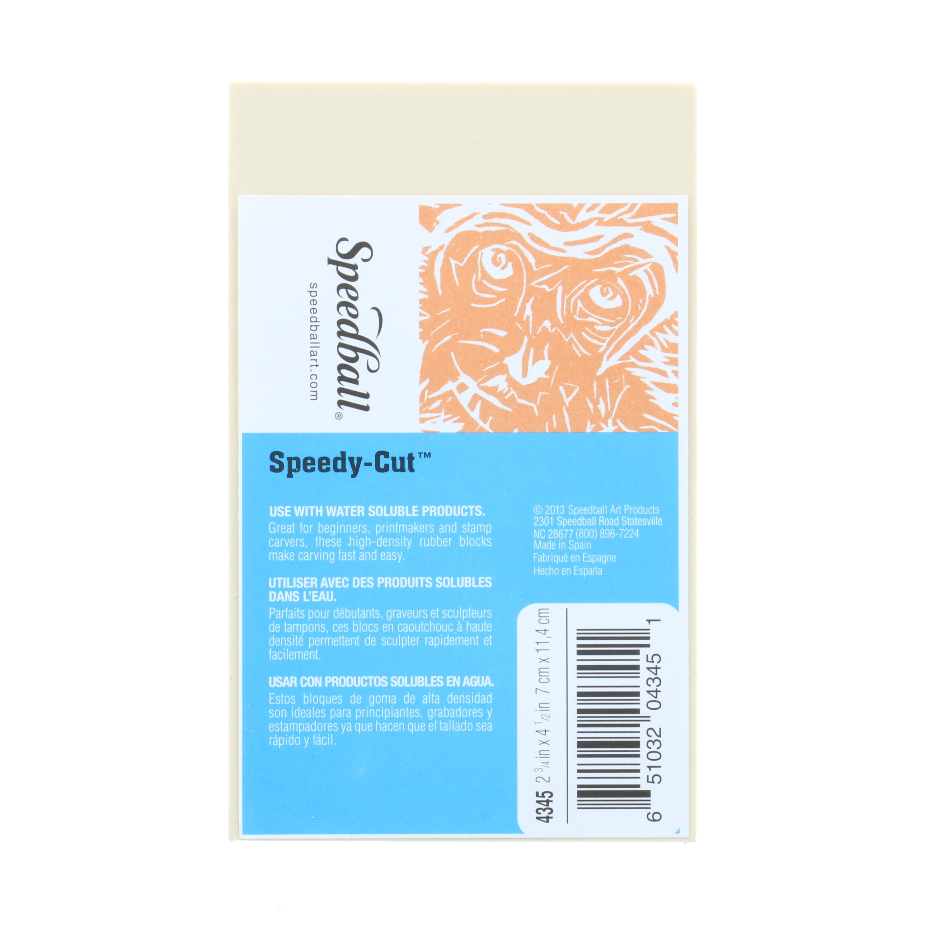  Speedball Speedy-Carve Lino Carving Block, Rectangle, Pink, 9 x  11-3/4 Inches, Linoleum for Printmaking