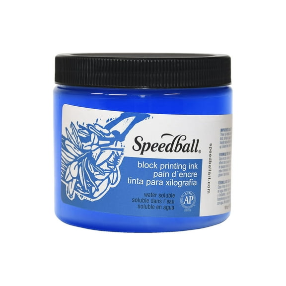 Speedball Water Soluble Block Printing Ink 16 oz. Blue