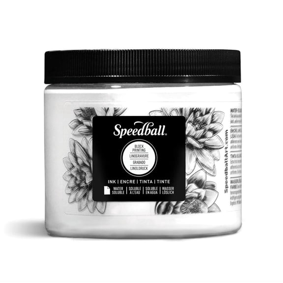 Speedball Water Soluble Block Printing Ink 16 oz. White