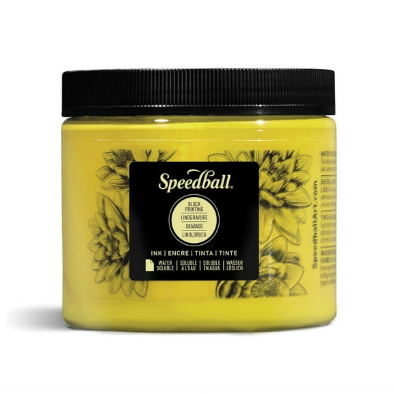 Speedball Water Soluble Block Printing Ink 16 oz. Yellow