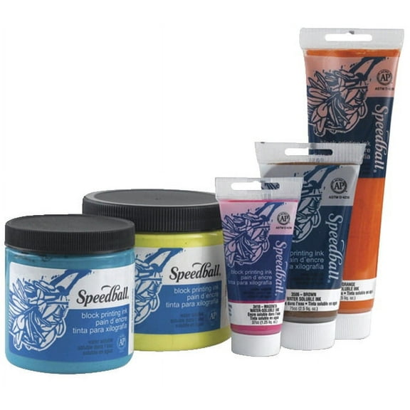 Speedball Water Soluble Block Printing Ink, 5 oz, Platinum White
