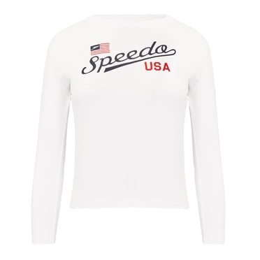 Speedo Boys' Long Sleeve Swim Shirt with Graphic Print, Sizes XXS to XL