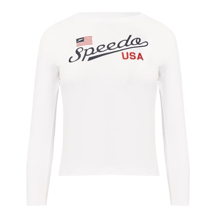 Speedo Boys' Long Sleeve Swim Shirt with Graphic Print, Sizes XXS to XL