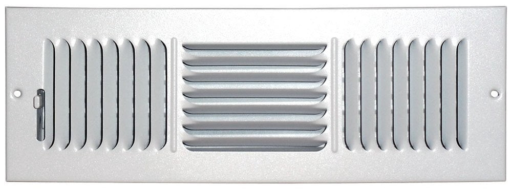 Speedi-Grille SG-414 CW3 4-Inch by 14-Inch White Ceiling/Sidewall Vent Register with 3 Way Deflection