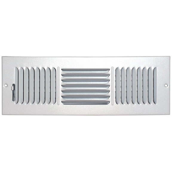 Speedi-Grille SG-414 CW3 4-Inch by 14-Inch White Ceiling/Sidewall Vent Register with 3 Way Deflection