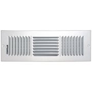 Speedi-Grille SG-414 CW3 4-Inch by 14-Inch White Ceiling/Sidewall Vent Register with 3 Way Deflection