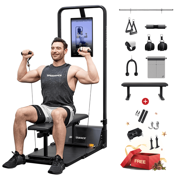 Speediance AI Smart Home Gym, All-in-One Digital Weight Workout Machine for Squat, Strength, Cardio, HIIT