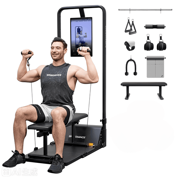 Speediance AI Smart Home Gym, All-in-One Digital Weight Workout Machine for Squat, Strength, Cardio, HIIT