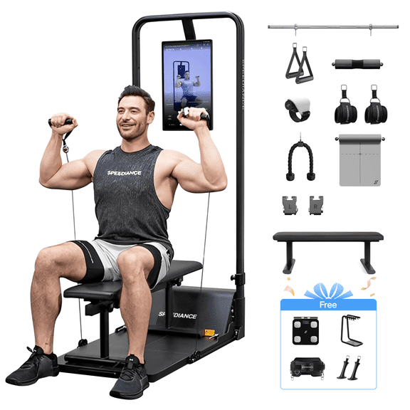 Speediance AI Smart Home Gym, All-in-One Digital Weight Workout Machine for Squat, Strength, Cardio, HIIT