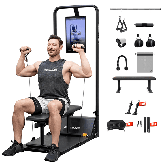 Speediance AI Smart Home Gym, All-in-One Digital Weight Workout Machine for Squat, Strength, Cardio, HIIT