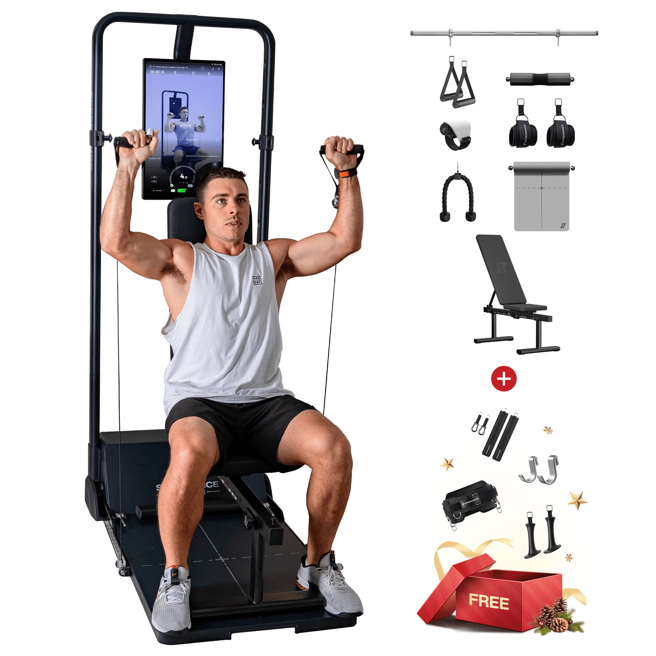jiaxian 3-in-1フィットネスボード Speediance AI Smart Home Gym, All-in-One Digital Weight Workout