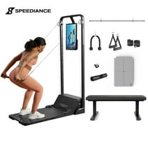 Speediance All-in-One Smart Home Gym,Full Body Digital Resistance Training Machine,Strength Training and Cardio Bench Press with Personalized Workouts Programs Fitness Trainer Equipment Foldable,Works