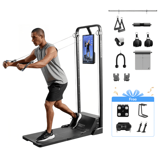 Speediance Gym Monster – All-in-One Home Gym Workout Machine with 220LBS Digital Weight, Full Body Strength Training Equipment, No Installation Required