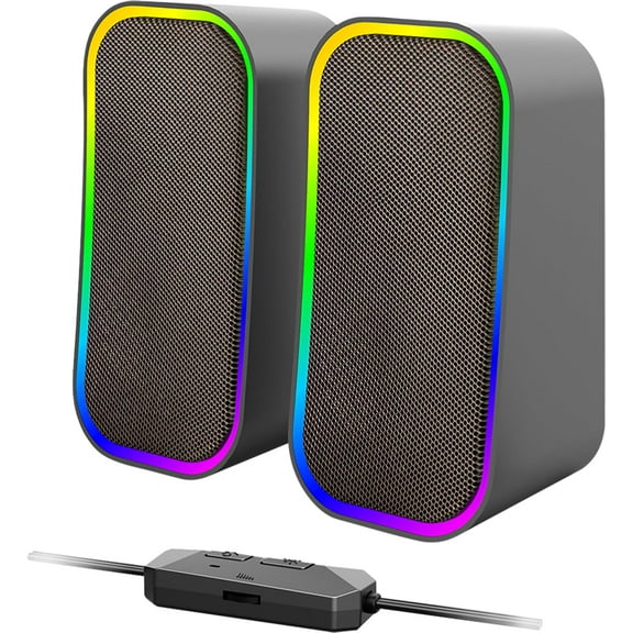 Speedlink Token Gaming PC Speaker Bluetooth - RGB gaming speaker with cable 3.5mm AUX jack or B