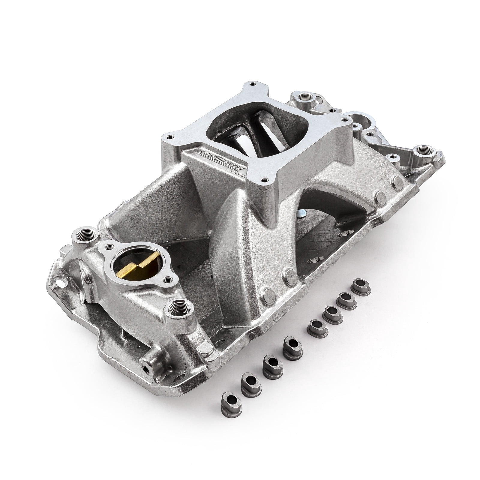 Speedmaster SBC 350 Hi-Rise Aluminum Intake Manifold – Chevy Small Block 1957-95, Satin Finish