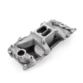 Speedmaster 1-147-019 Compatible with Chevy BBC 454 Oval Port MidRise Air Aluminum Intake Manifold [Satin]