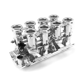 Speedmaster 1-148-001 Compatible with Chevy BBC 454 Downdraft 8 Stack EFI Intake Manifold System Complete Polished