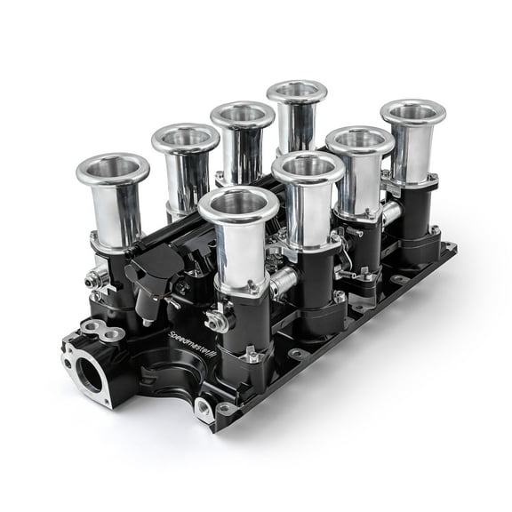 Speedmaster 1-148-006-02 Compatible with Ford 351W Windsor Downdraft 8 Stack EFI Intake Manifold System Complete Black