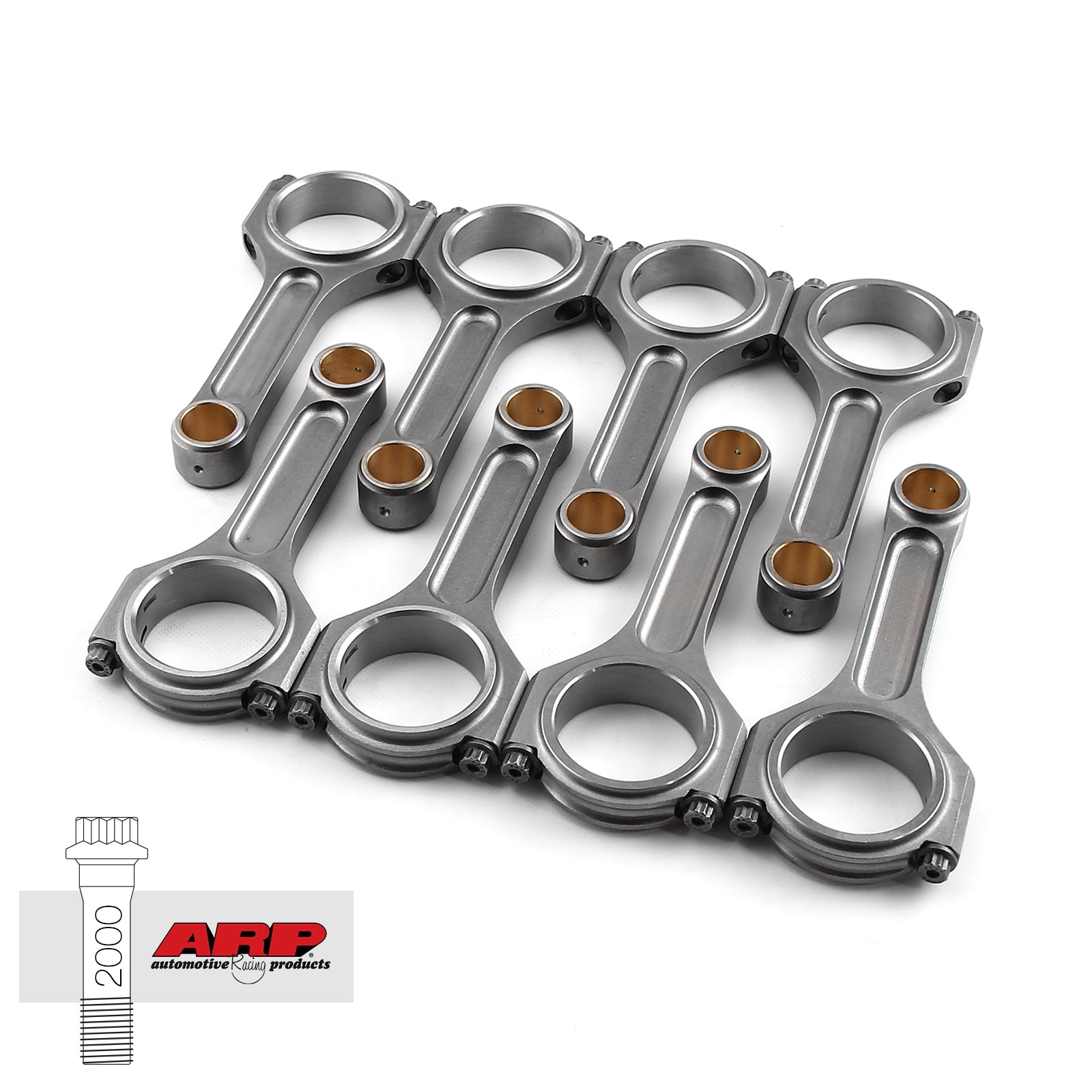 Eagle SBC 4340 Forged H-Beam Rods - 6.200 w/ARP 2000 Eagle SBC 4340 Forged H-Beam Rods - 6.200 w/ARP 2000
