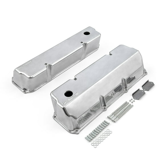 Speedmaster 1-314-005-01 Compatible with Ford 302 351C Cleveland Aluminum Valve Covers [Polished]