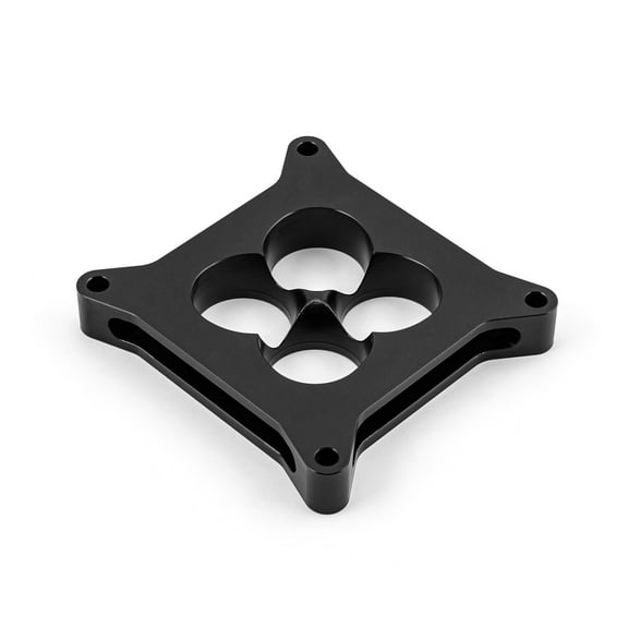 Speedmaster PCE120.1008.02 1" Aluminum 4150 CNC Machined Carburetor Spacer Square Bore 4 Port - Black