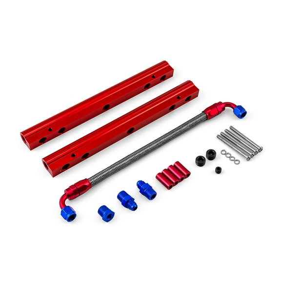 Speedmaster PCE137.1002 Compatible with Chevy SBC 350 Billet Aluminum Fuel Injector Rail Kit