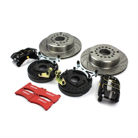 Speedmaster PCE164.1015 Compatible with Ford Late Model Large & Small Bearing 4 Piston 12" Rear Brake Kit