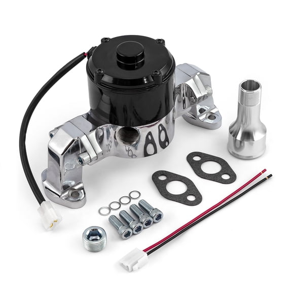 Speedmaster PCE194.1001 Compatible with Chevy SBC 350 35+ Gpm Electric Water Pump [Chrome]