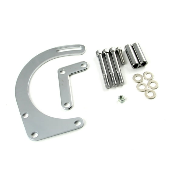 Speedmaster PCE232.1005 Compatible with Chevy SBC 350 Swp Low Mount LH Side Alternator Bracket Kit Chrome