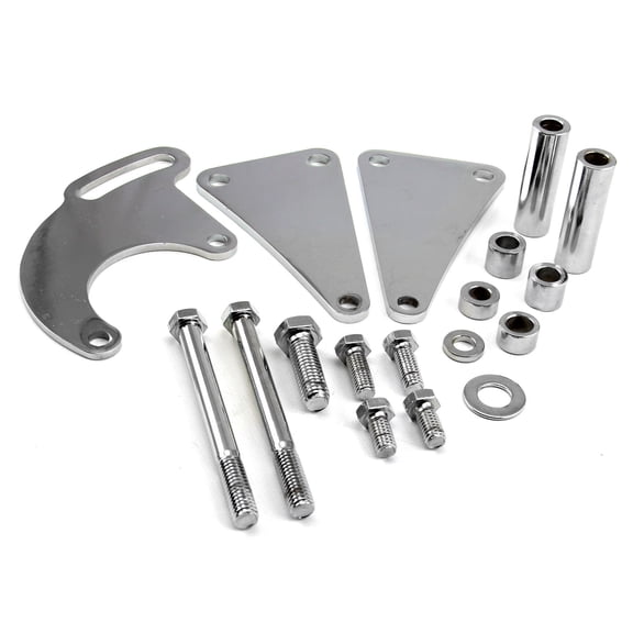 Speedmaster PCE233.1003 Compatible with Chevy BBC 454 Long Water Pump Lwp Power Steering Bracket Kit Polished