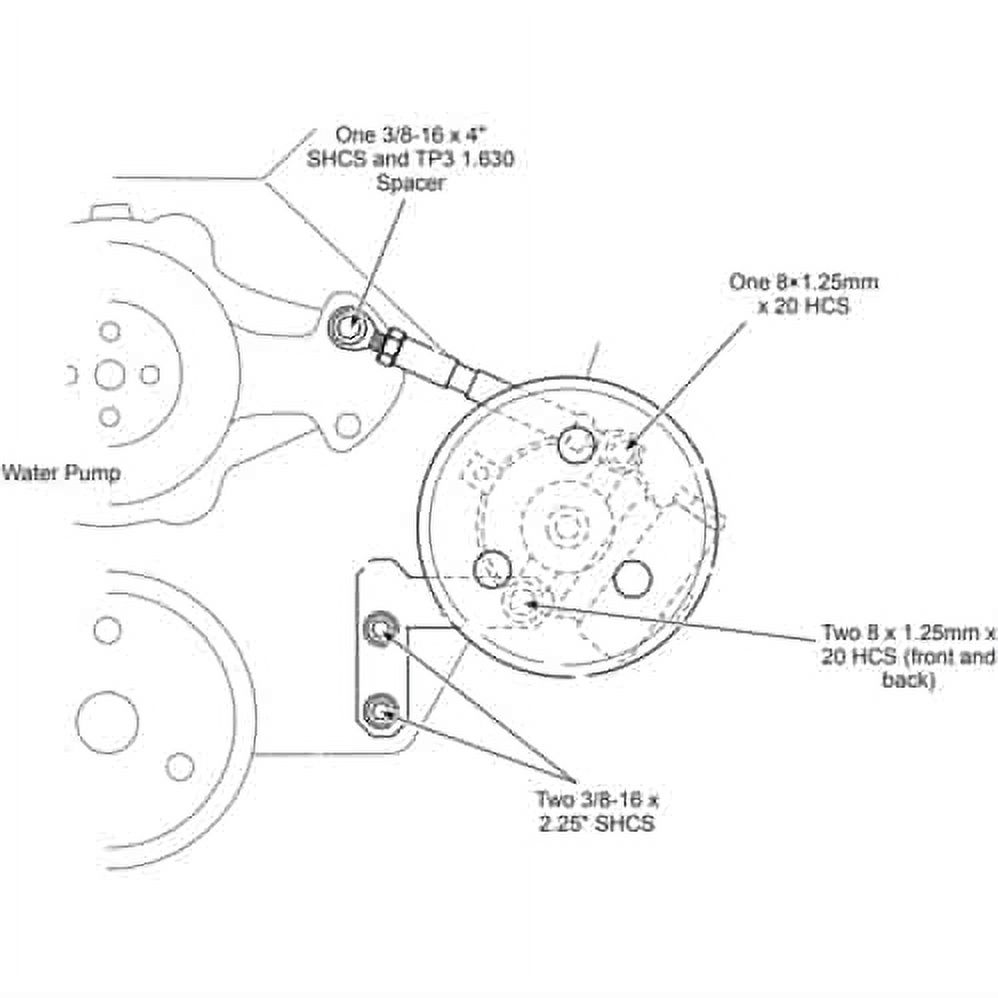 Speedmaster PCE233.1004 Power Steering Pump Bracket Kit Small Block