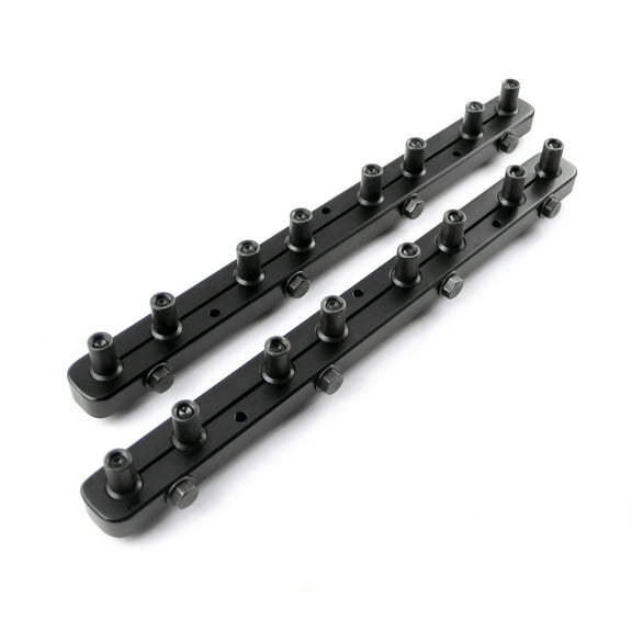 Speedmaster PCE259.1006.01 Compatible with Ford SB 289 302 351 Windsor Rocker Stud Girdle Kit Black With 7/16" Polylock Nuts