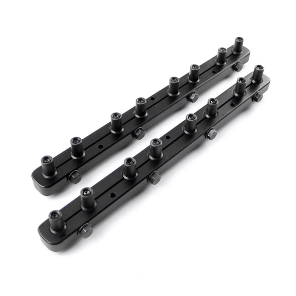 Speedmaster PCE259.1009.01 Compatible with Ford SB 289 302 351 Windsor Rocker Stud Girdle Kit Black With 3/8" Polylock Nuts