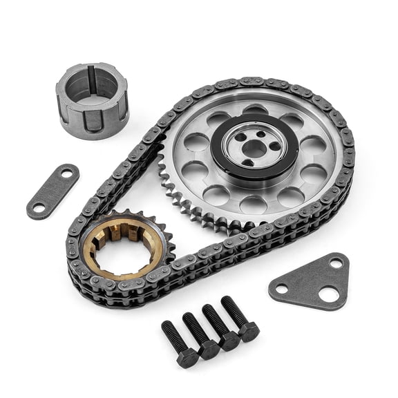 Speedmaster PCE264.1022 Compatible with Chevy GM LS1 LS2 LS6 Double Roller 9 Keyway Billet Steel Timing Chain Kit