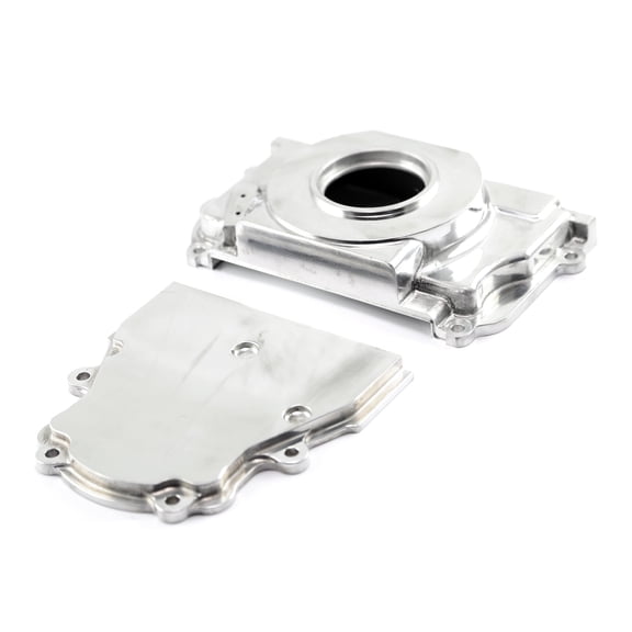 Speedmaster PCE265.1036 Compatible with Chevy GM GEN III LS1 LS6 Polished Front 2pc Timing Cover without Cam Sensor Port
