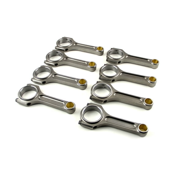Speedmaster PCE274.1065 I Beam Race 5.700" 2.100" .927" Bronze Bush 4340 Connecting Rods - Compatible with Chevy SBC 350