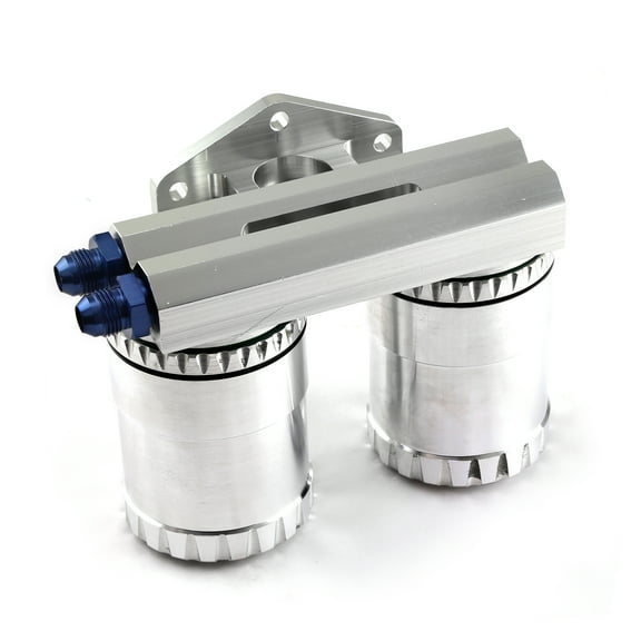 Speedmaster PCE298.1008 Billet Aluminum Dual Oil Filter Relocation Kit with Reusable Filters