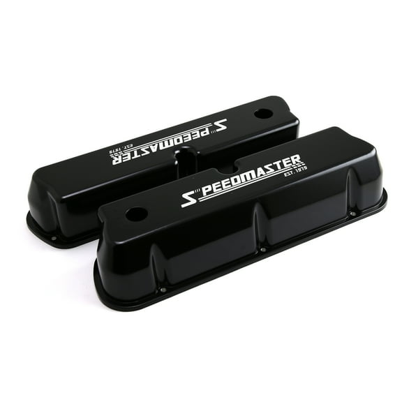 Speedmaster PCE314.1083.12 Compatible with Ford SB 289 302 351 Windsor Black Aluminum Valve Covers Tall w/Hole